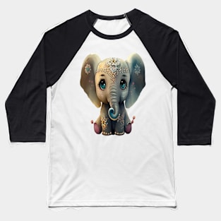 Cute Baby Elephant Lover Baseball T-Shirt